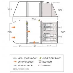 Vango - Joro Air 450 - Tente 4 places 6 Vango - Joro Air 450 - Tente 4 places -Mobilier de camping Soldes vango joro air 450 tente 4 places detail 3