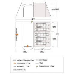 Vango - Osiris 500 - Tente de groupe -Mobilier de camping Soldes vango osiris 500 tente de groupe detail 4