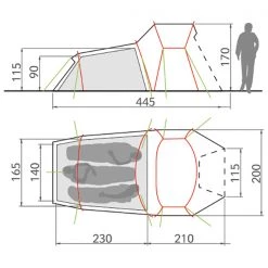 Vaude - Campo Grande XT 4P - Tente 4 places -Mobilier de camping Soldes vaude campo grande xt 4p tente 4 places detail 4
