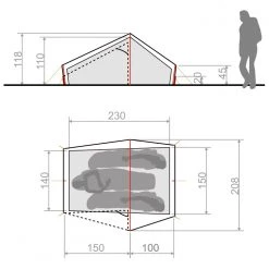 Vaude - Lizard Seamless 2-3P - Tente 2 places 8 Vaude - Lizard Seamless 2-3P - Tente 2 places -Mobilier de camping Soldes vaude lizard seamless 2 3p tente 2 places detail 4