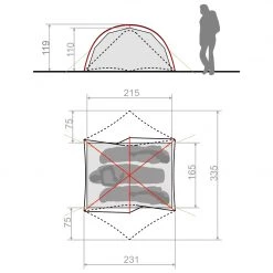 Vaude - Space Seamless 2-3P - Tente 2 places -Mobilier de camping Soldes vaude space seamless 2 3p tente 2 places detail 3